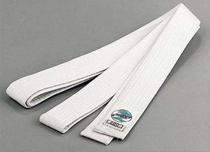 Judo- und Karategürtel gelb 