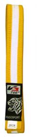 Judo- und Karategürtel zweifar,gelb